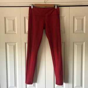 Red ankle length Lululemon pants